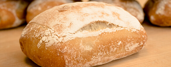 Ciabatta slipper bread looks like a ballet slipper